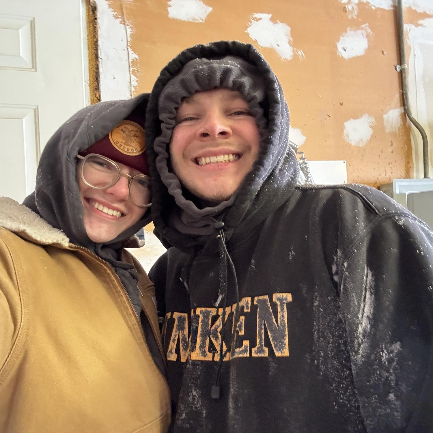 Keeping warm in StL snow!