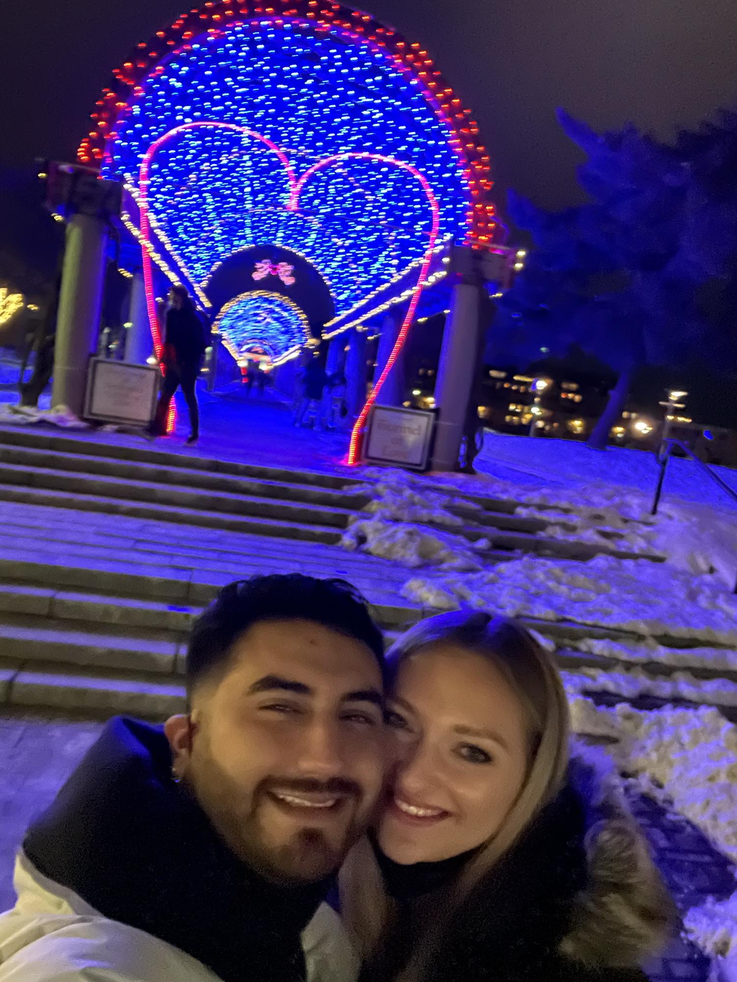Strolling down memory lane in the same tunnel Sebastian proposed about a year before!