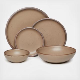 Shallow 5-Piece Dinnerware Set, Service for 1