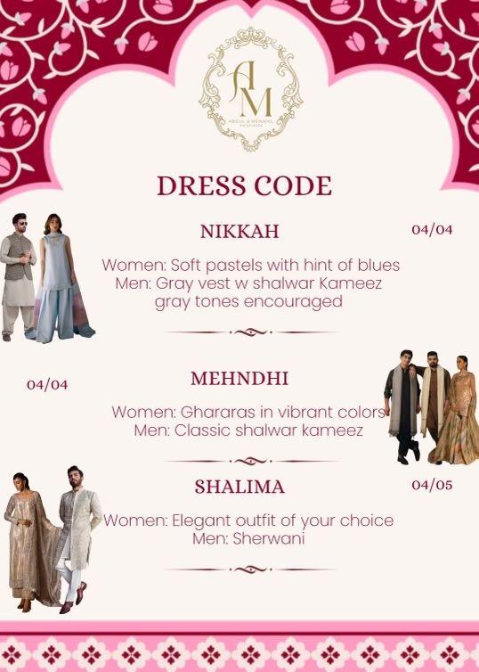 The Wedding Website of Abdul Aziz Mohammad and Menahil Fatima