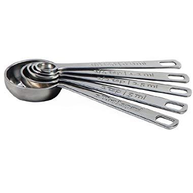 Le Creuset SSA2520 Stainless Steel Measuring Spoons, Set of 5