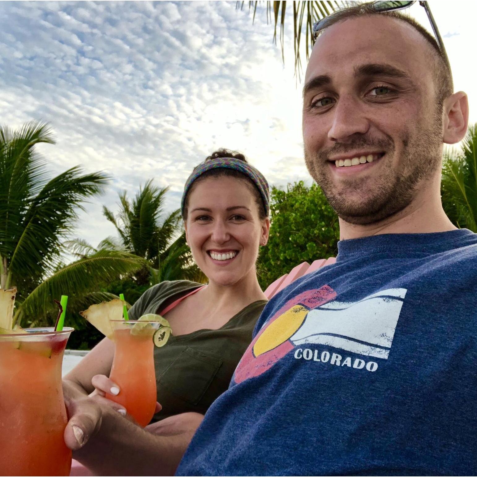 The day we got engaged in Belize!
