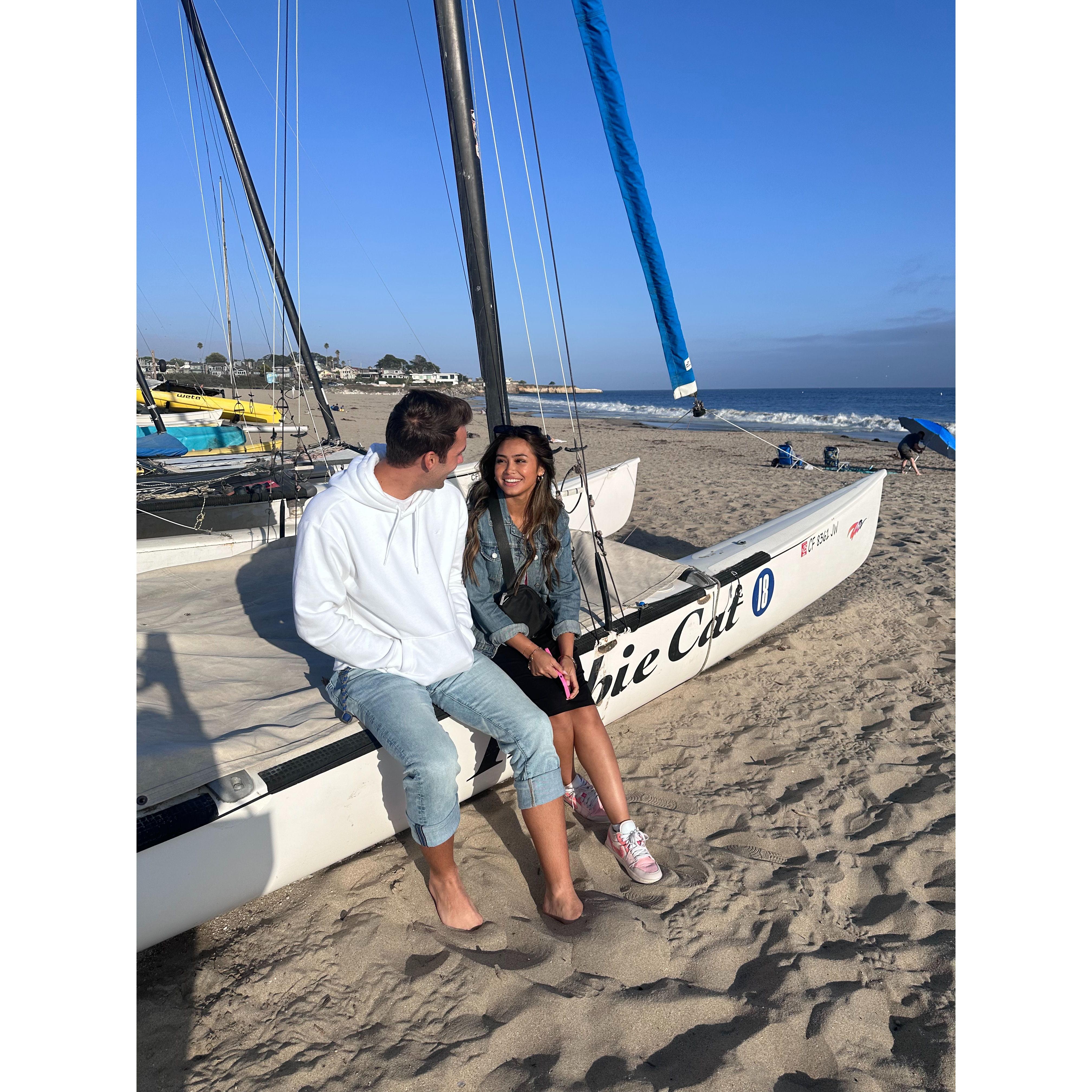 You can actually see us falling in love in this picture!