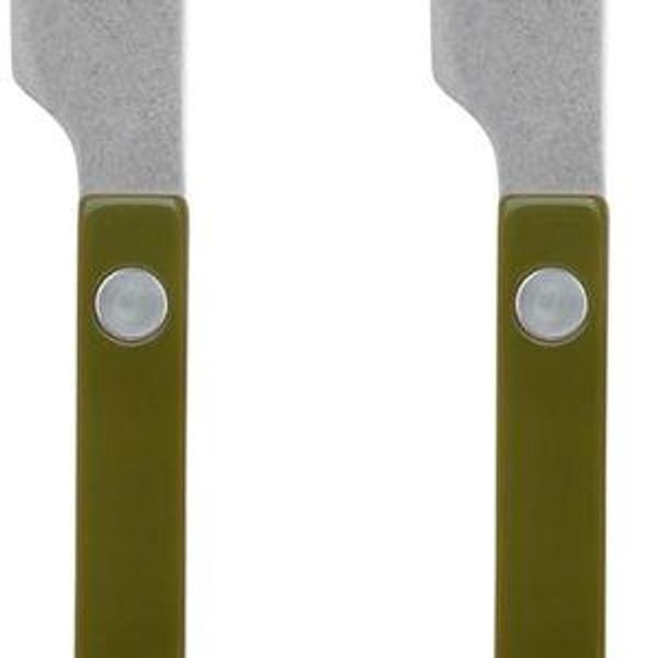 Sabre Paris - Set of 2 Spreader Knives 5.5 inches - Fern Green - Mat Finish