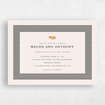 Beige Wedding Invitation - Maldives Landscape