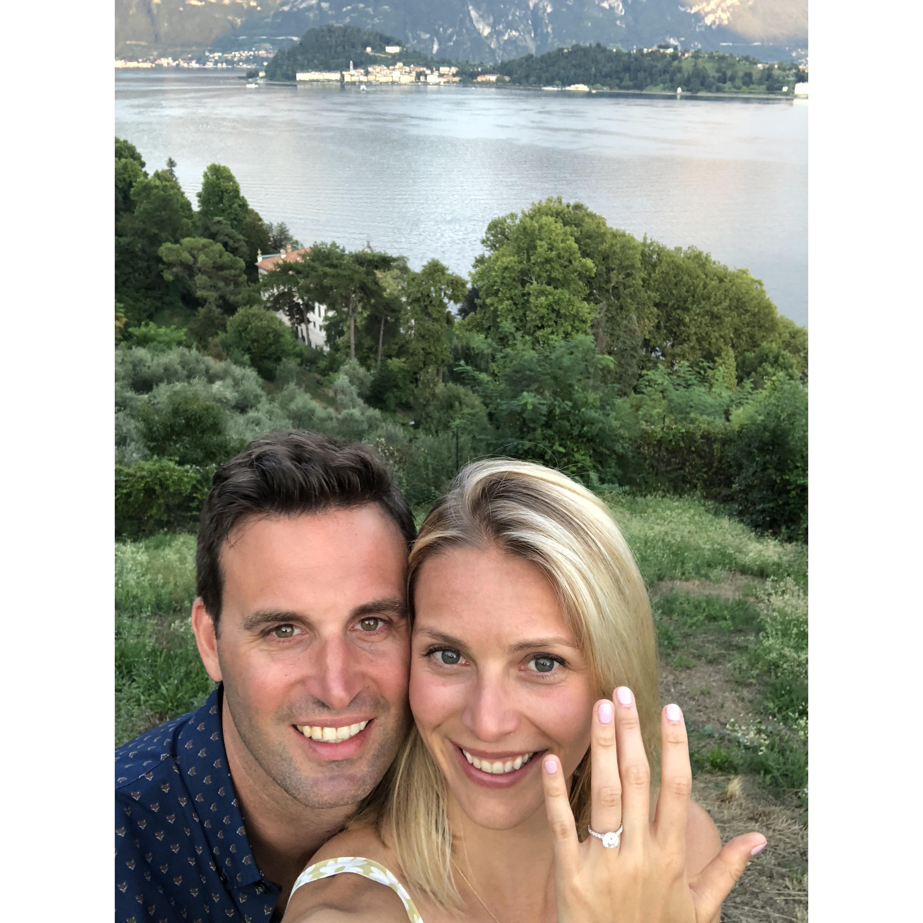 Right after we got engaged in Lake Como!