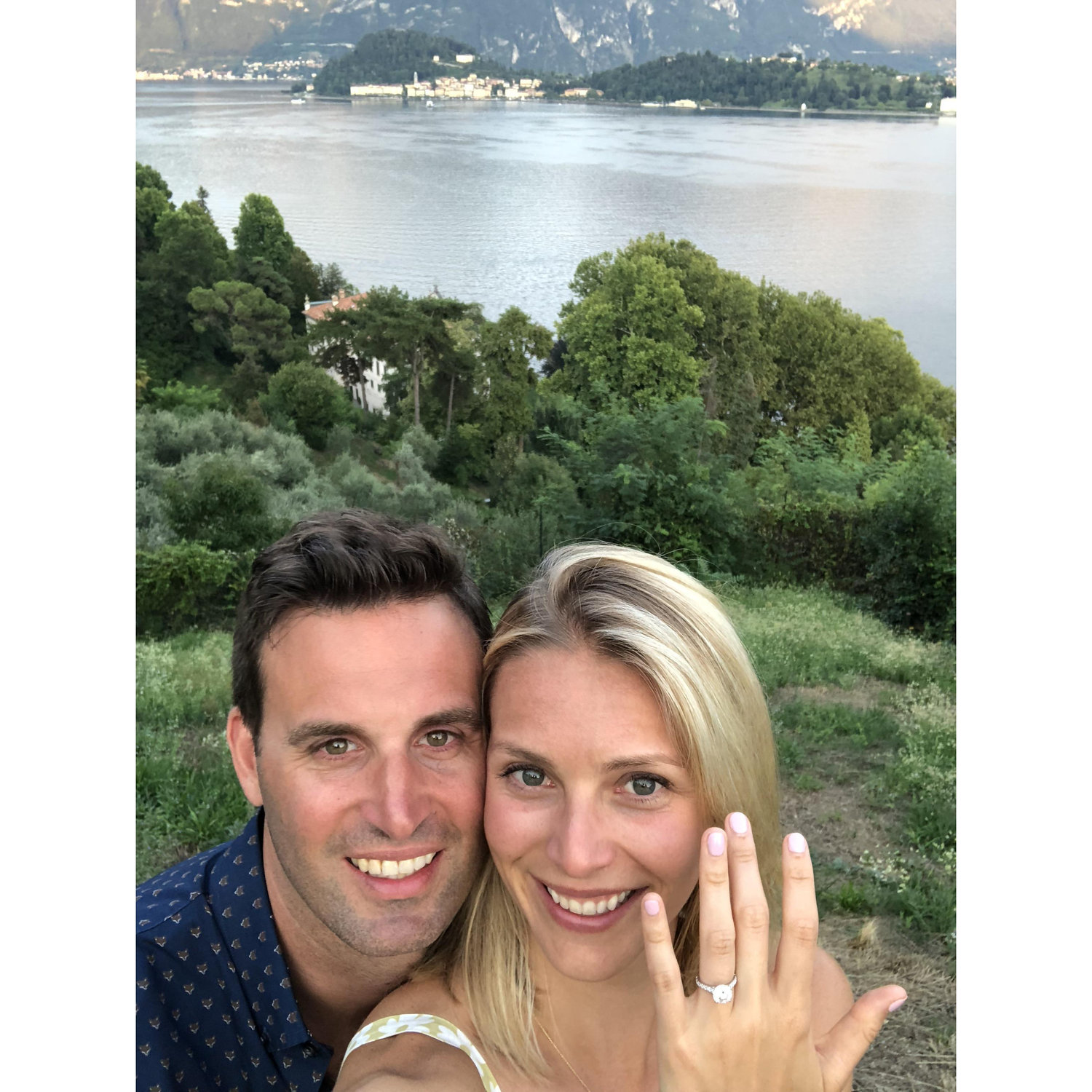 Right after we got engaged in Lake Como!
