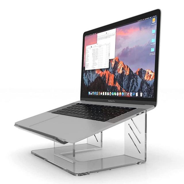 6MM Acrylic Laptop Stand,, Portable Ergonomic Laptop Stand for Desktop, Clear Desk Riser for Home Office, Laptop Stand Compatible with 10 to 15.6 Inches Notebook Computer Laptops, Made in USA?