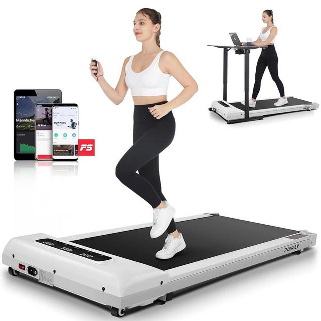 Walking Pad Treadmill 300 Lb Capacity Portable Treadmills for Home Office Under Desk Treadmill with App & Remote Control, LED Display/Ultra-Quiet/Installation-Free