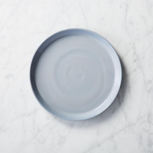 mist glass salad plate