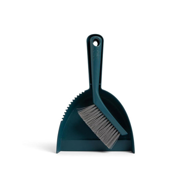 Full Circle Clean Ocean Dustpan and Brush Set, Compact Broom for Home, Desktop, Kitchen, and Car Cleaning. Made Out of 100% Recycled Fishing Nets. Dishwasher Safe