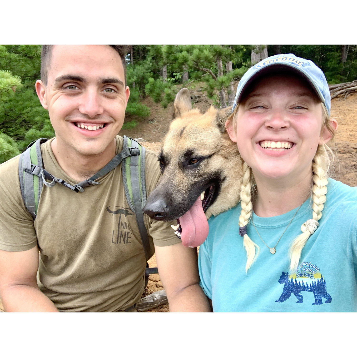 our anniversary trip in 2019 - camping in Wisconsin with our lovely Koda who has since passed