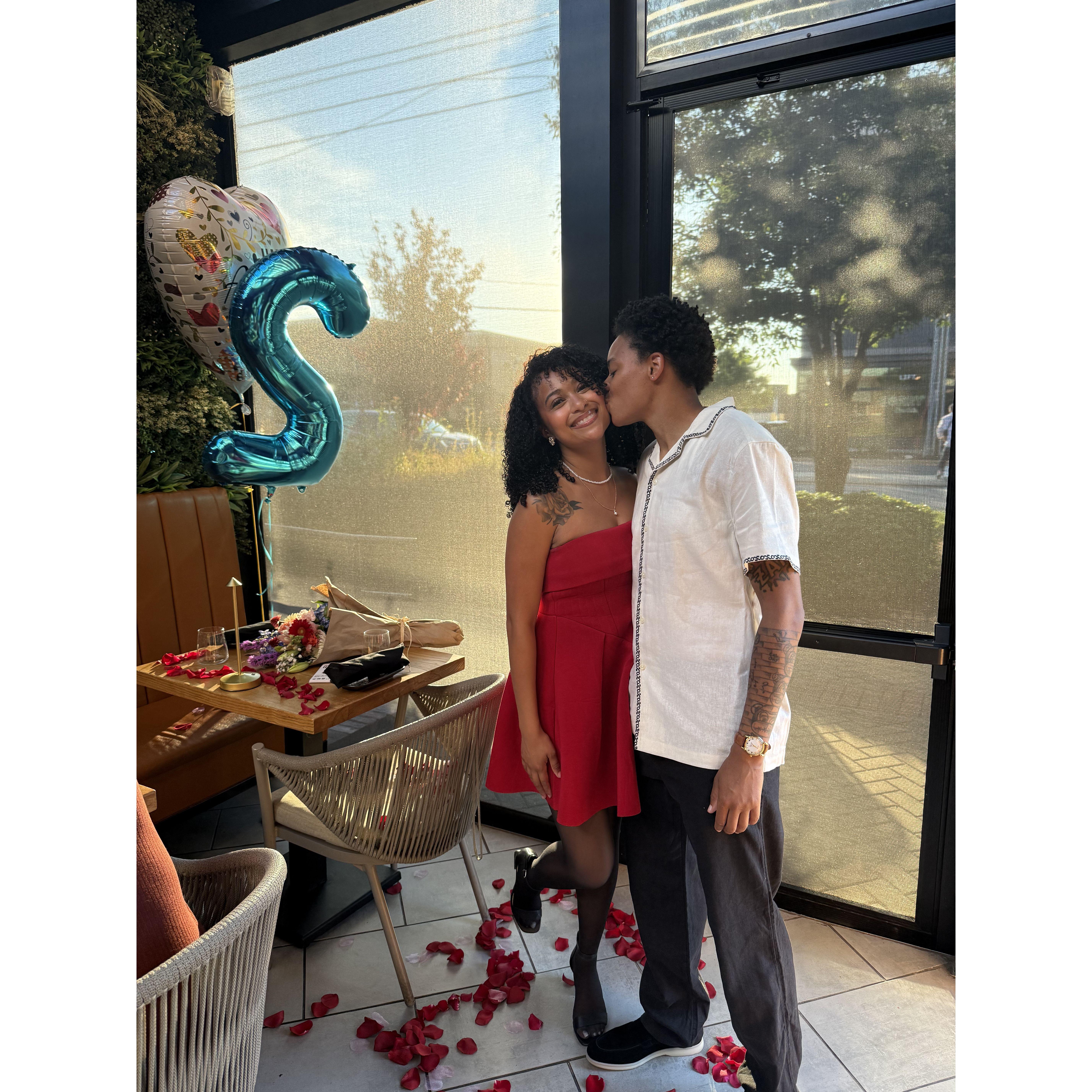 Our Second anniversary dinner