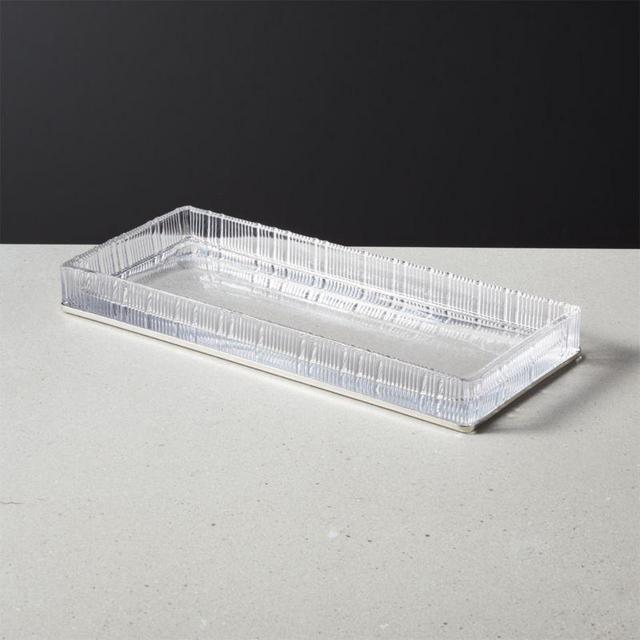Athena Ribbed Glass Tank Tray