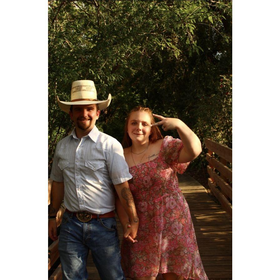 Being goofy during engagement photos!!