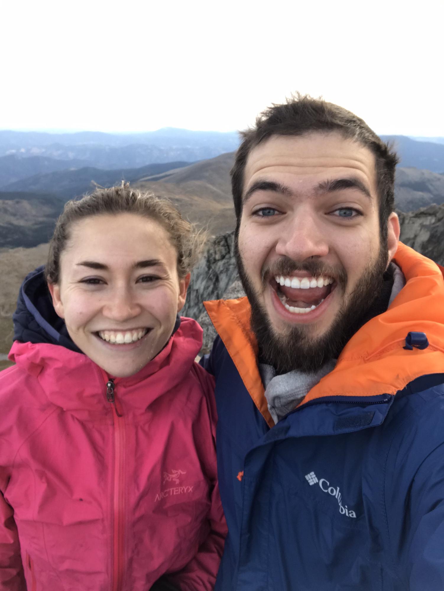 On top of the very windy Mt Evans for a sunrise hike.