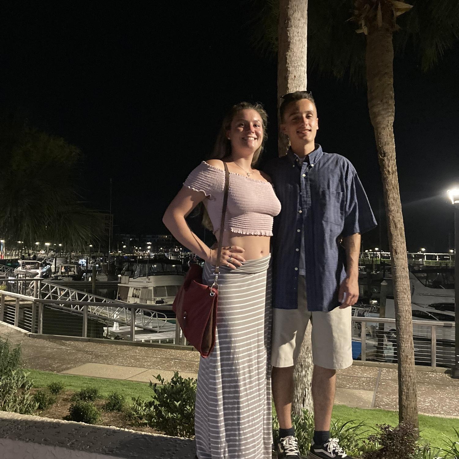 Picture after a delicious dinner and fireworks!