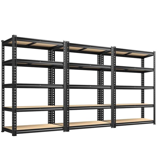 REIBII 2020LBS Storage Shelves 5 Tier Garage Shelving Heavy Duty Adjustable Garage Shelves, Utility Rack Shelf, Shelving Units for Storage Warehouse Pantry Closet, 35.5" W x 11.9" D x 72" H, 3 Pack