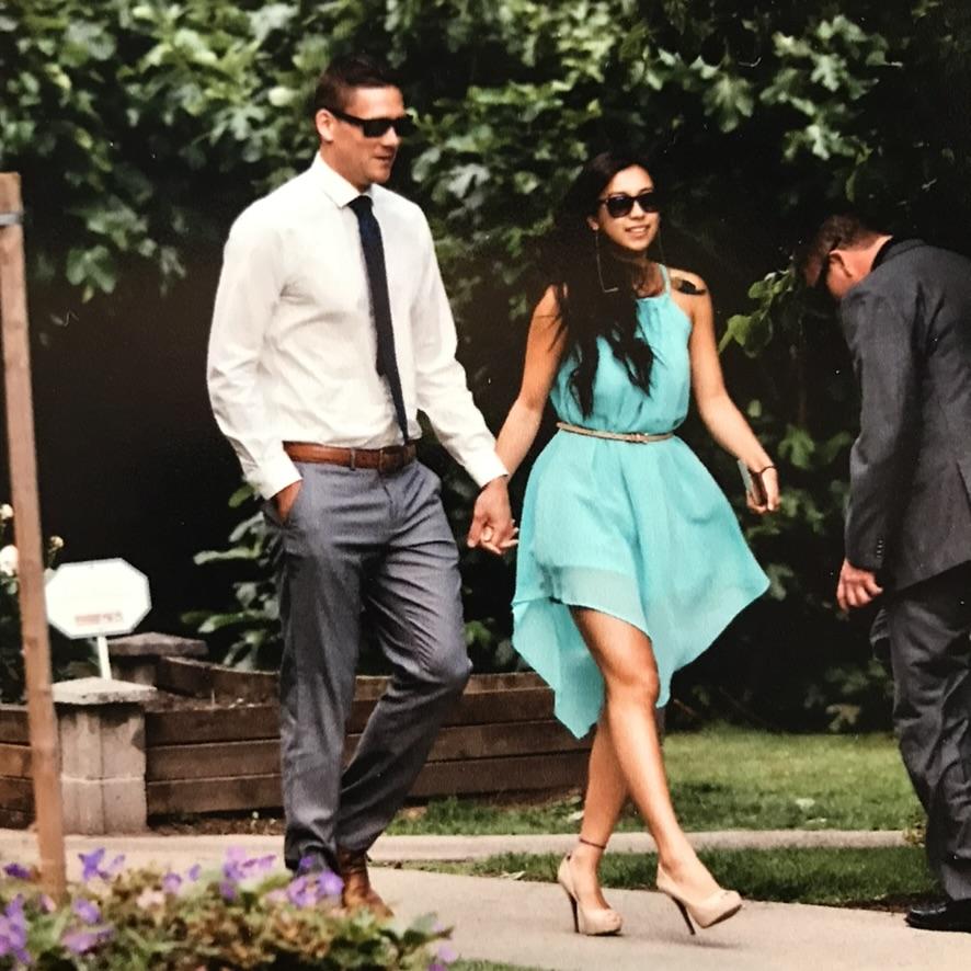 At Zack and Nicole's wedding