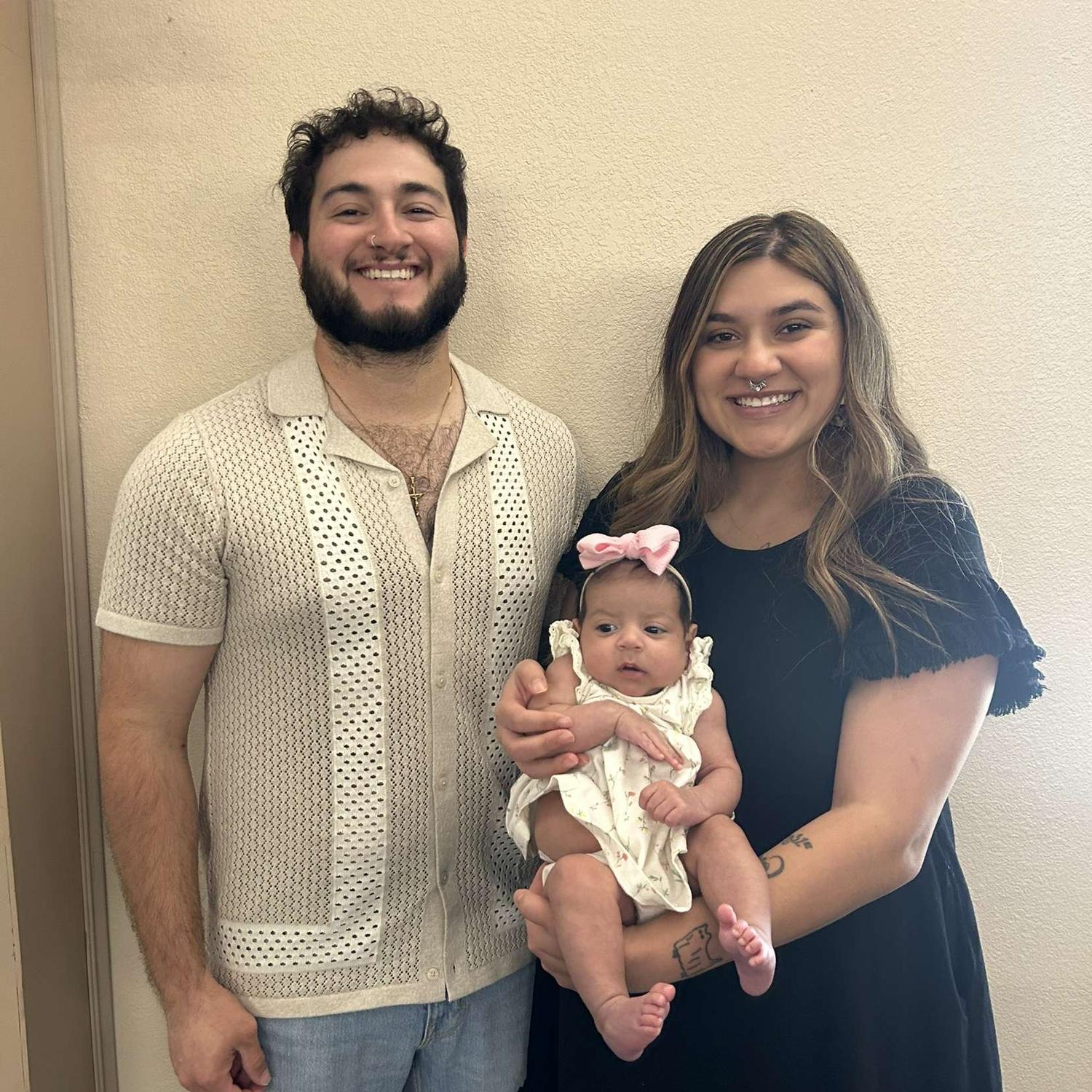 First church service as a family of 3