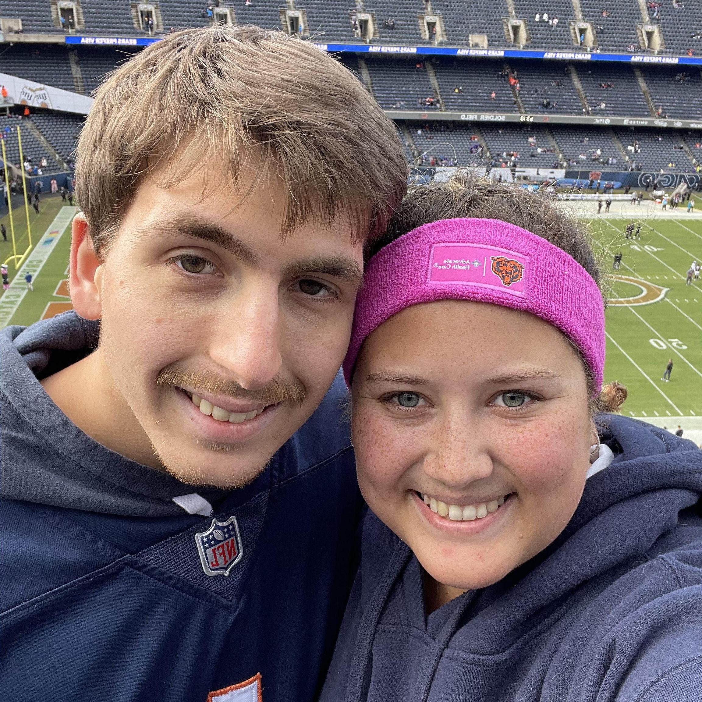 October 2023 - Our first Chicago Bears game! Michael has turned Heather into a true football (specifically Bears) fan!