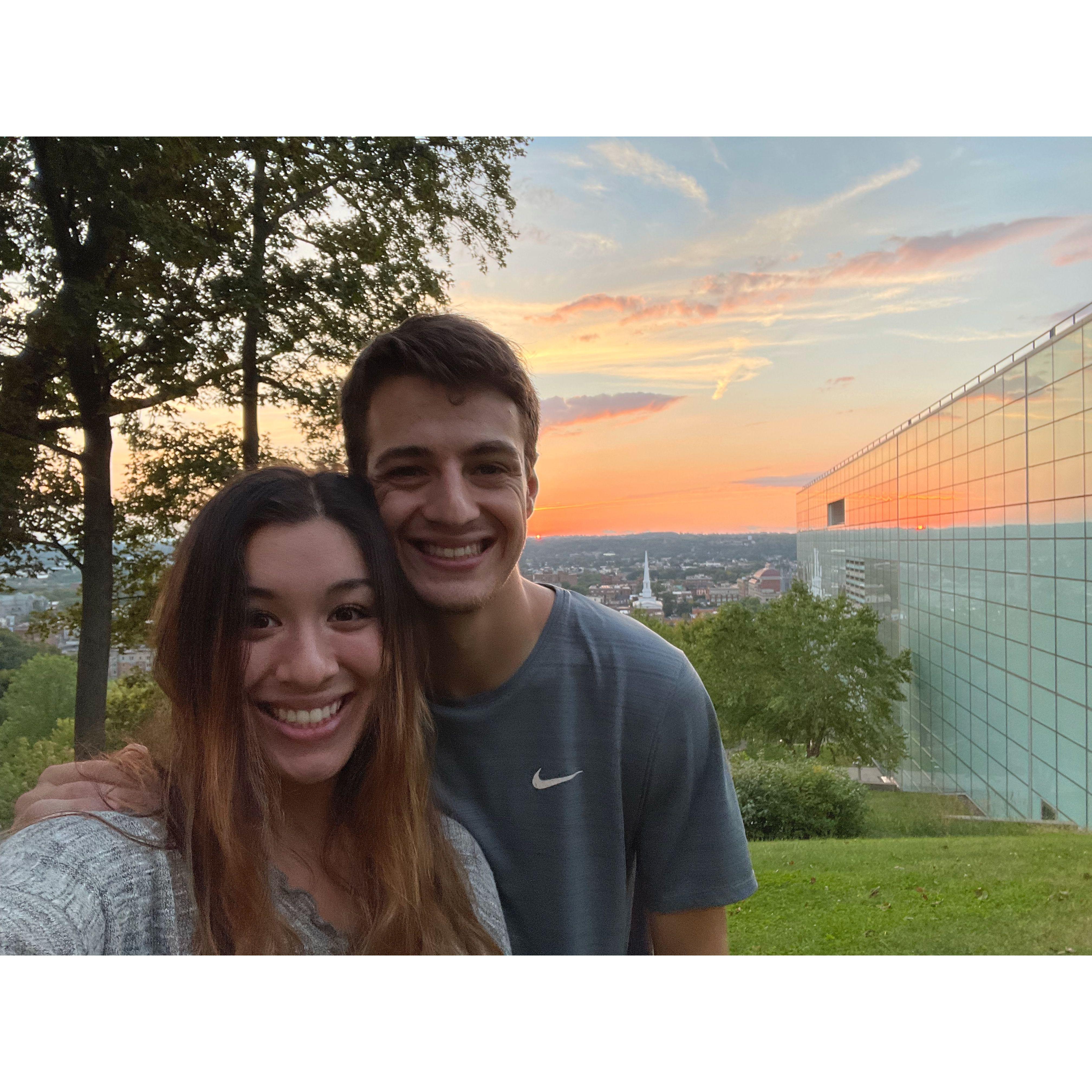 Our favorite sunset spot on campus :)