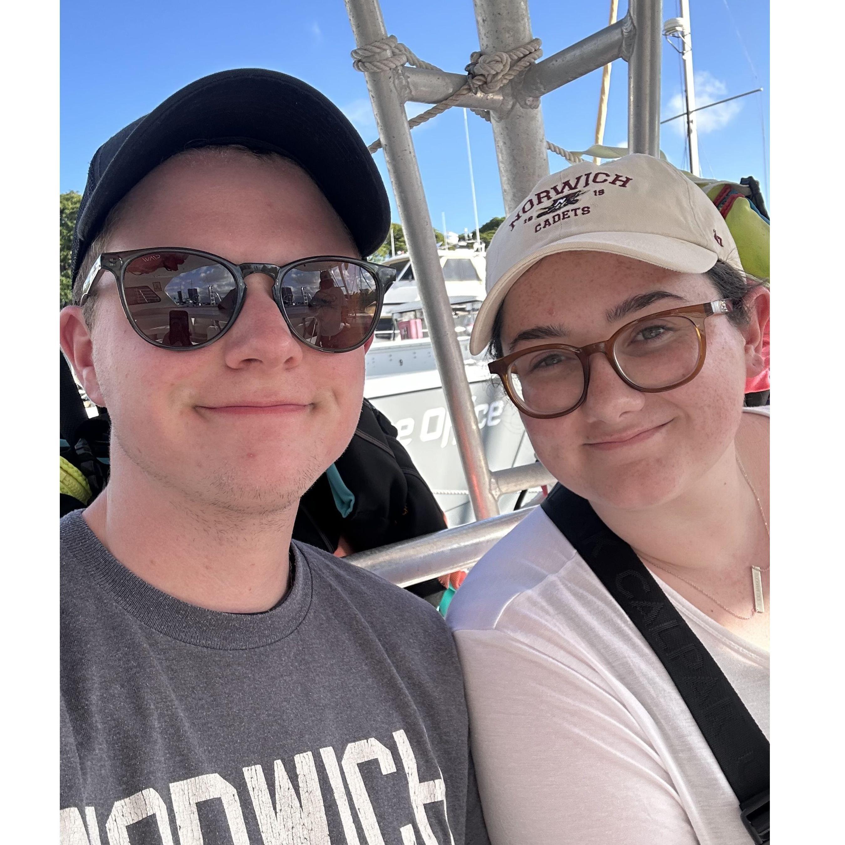This is from our attempt to see whales on our honeymoon in Hawaii!