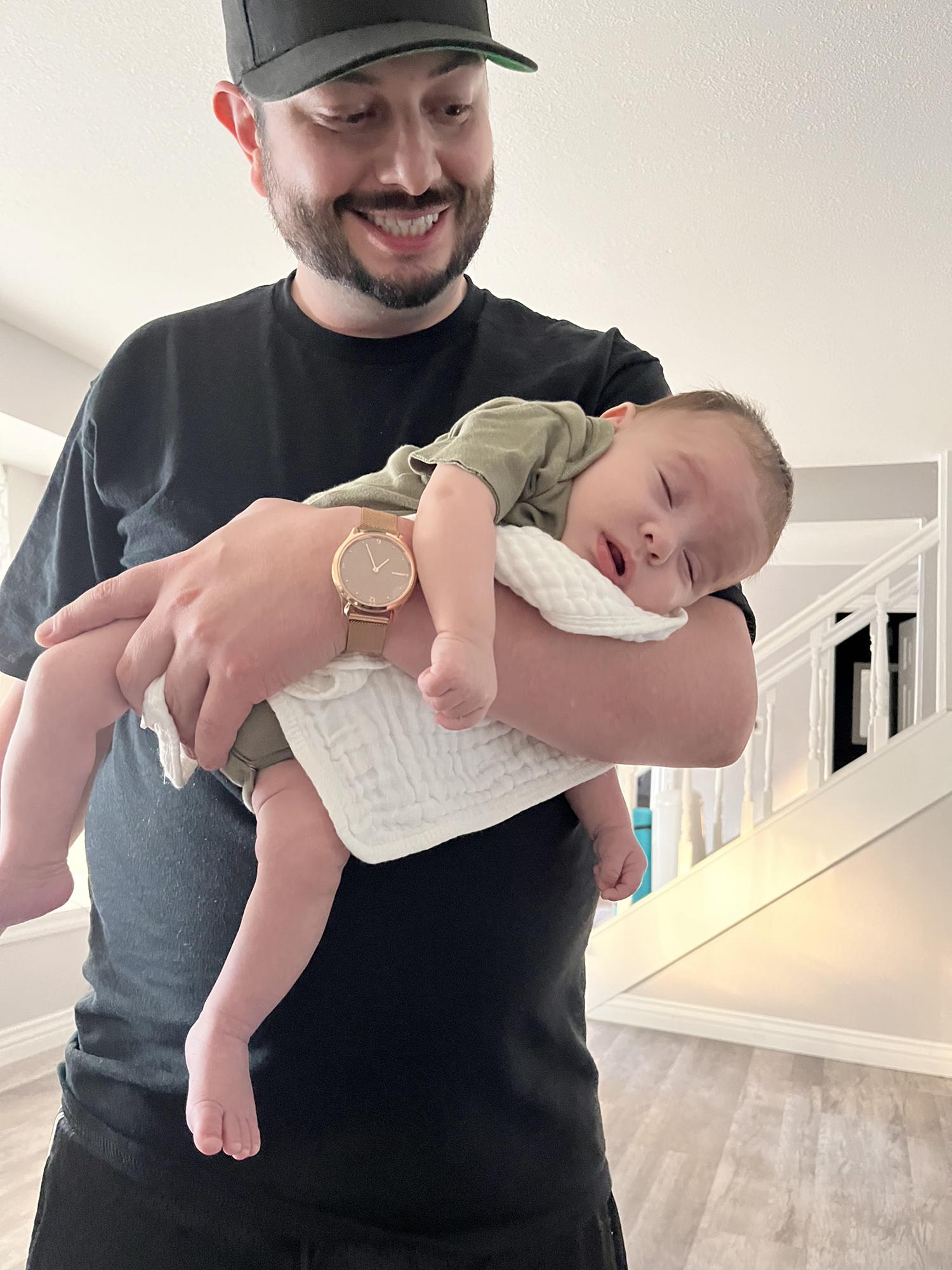 Isaac’s favorite way to hang out with daddy