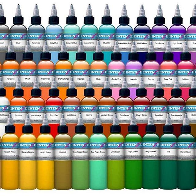 Intenze Color Tattoo Ink Sets 1 oz (54 Color Set Tattoo Ink)