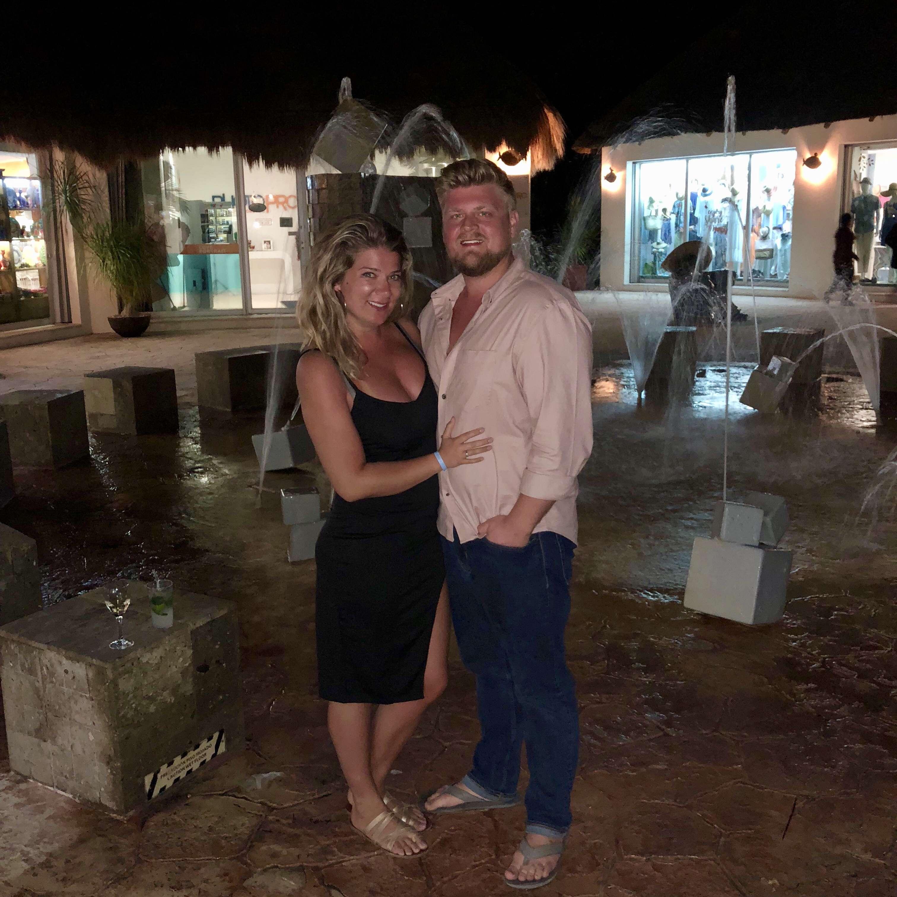 On our first trip together. We decided, on a whim, to go to Mexico together 4 months after meeting each other (sorry moms!!). Many amazing trips followed this one!