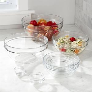 Glass Nesting Bowl 10-Piece Set,  2.25"-10.25"