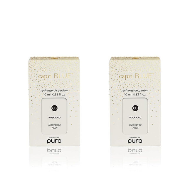 Capri Blue Holiday Volcano Pura Refills – 2-Pack Bundle of Pura Oil Diffuser Refills – Pura Diffuser Refills with Citrus Scents – Long-Lasting Aromatherapy Diffuser Refills (Pack of 2)