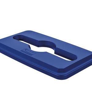 Suncast Commercial TCNLID03BL Slim Trash Can, Paper Recycling Lid, Blue