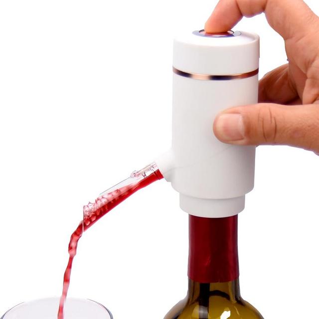 Vin Fresco Electric Wine Aerator and Wine Dispenser | Wine Decanter with Wine Pourer | 750ml wine bottle compatible | Wine Accessories Set (Alpine White & Rose Gold)