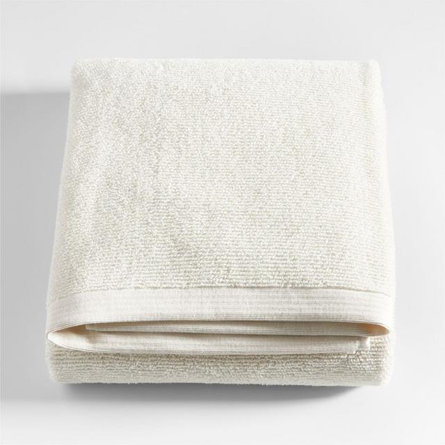 Antimicrobial Woolen Ivory Organic Cotton Bath Towel