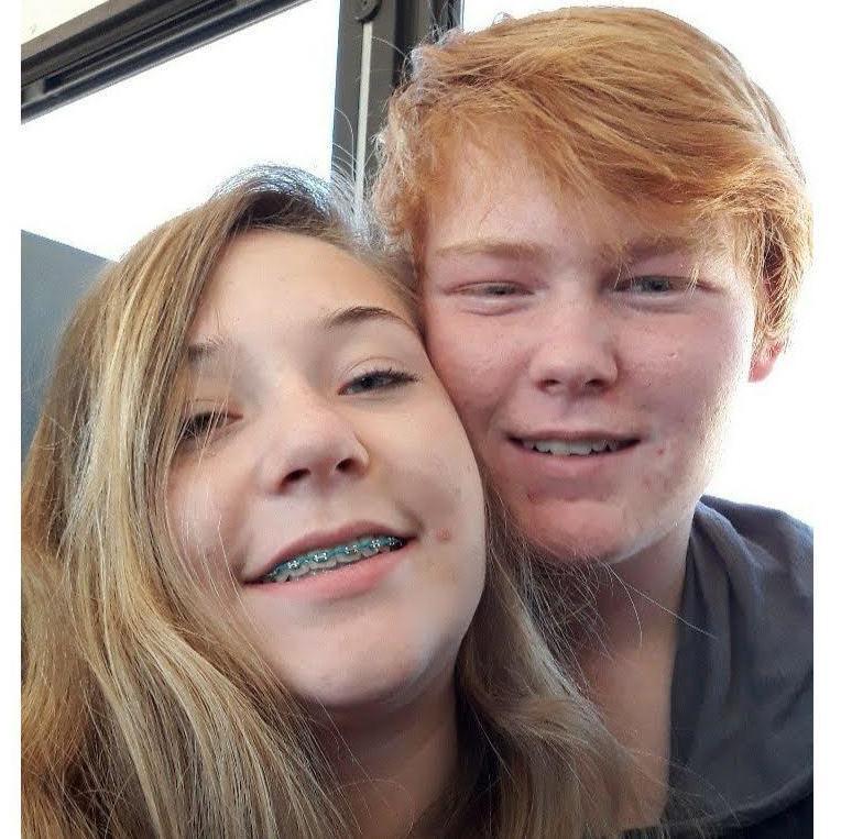 selfies together on the bus