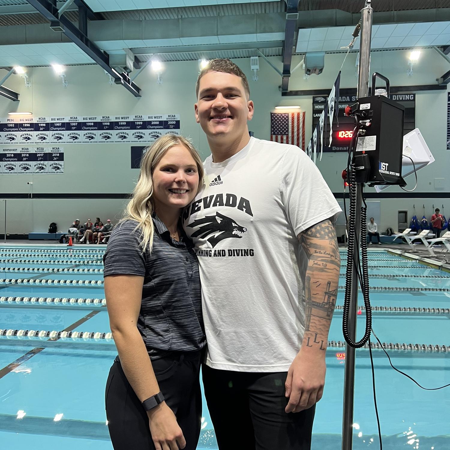Nicks VIP treatment at swim & dive meet!
