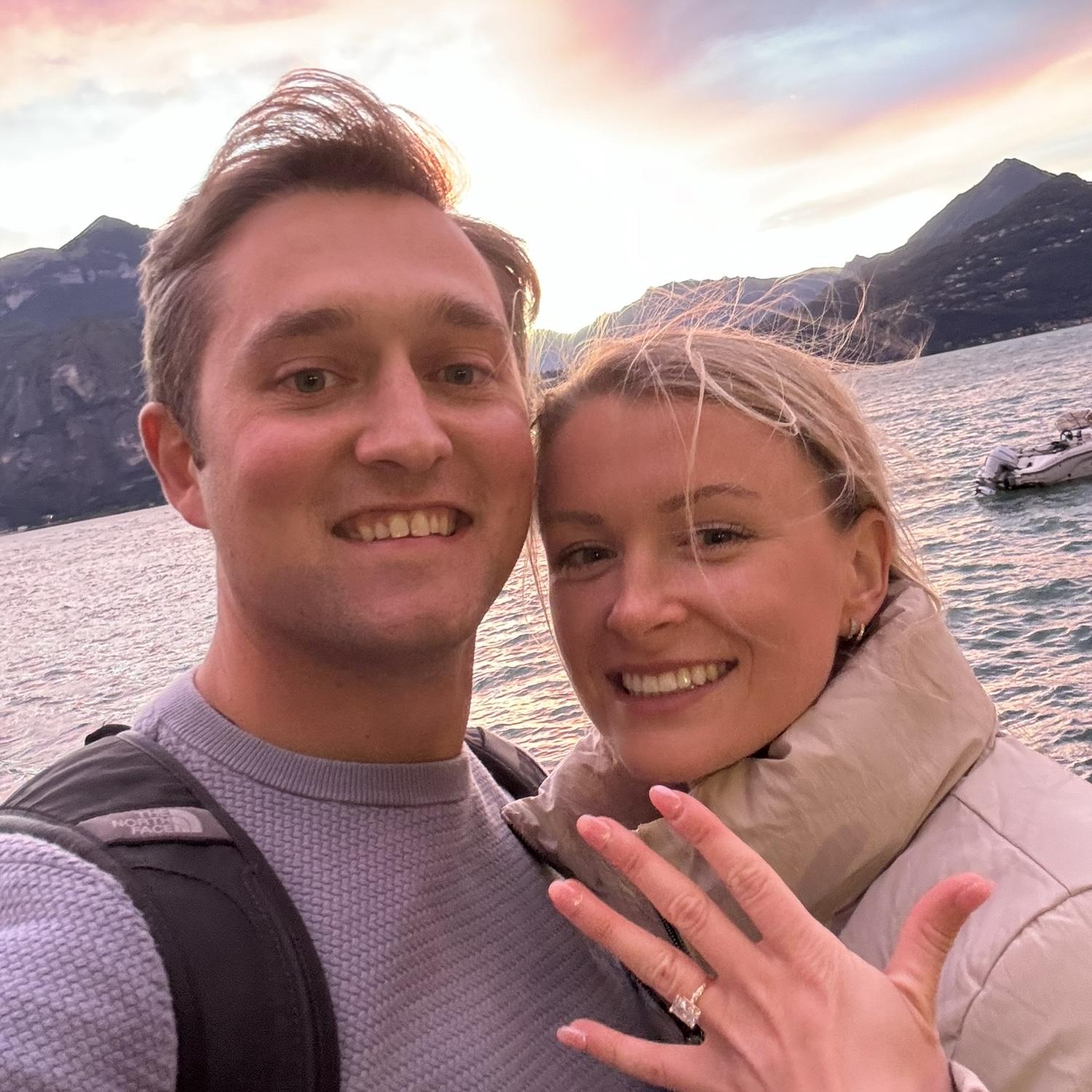 Lake Como, Italy right after we got engaged!