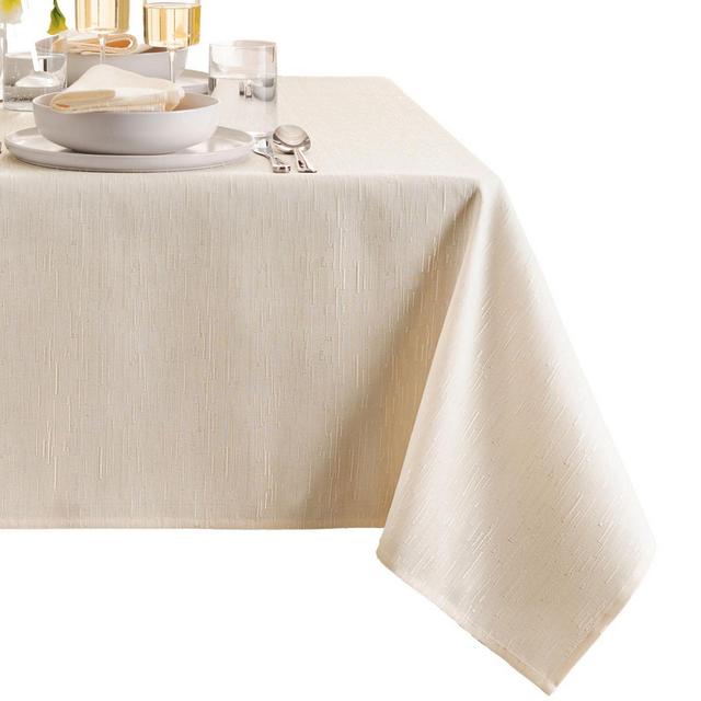 Elrene Home Fashions Continental Solid Texture Water and Stain Resistant Tablecloth, 52" x 70"
