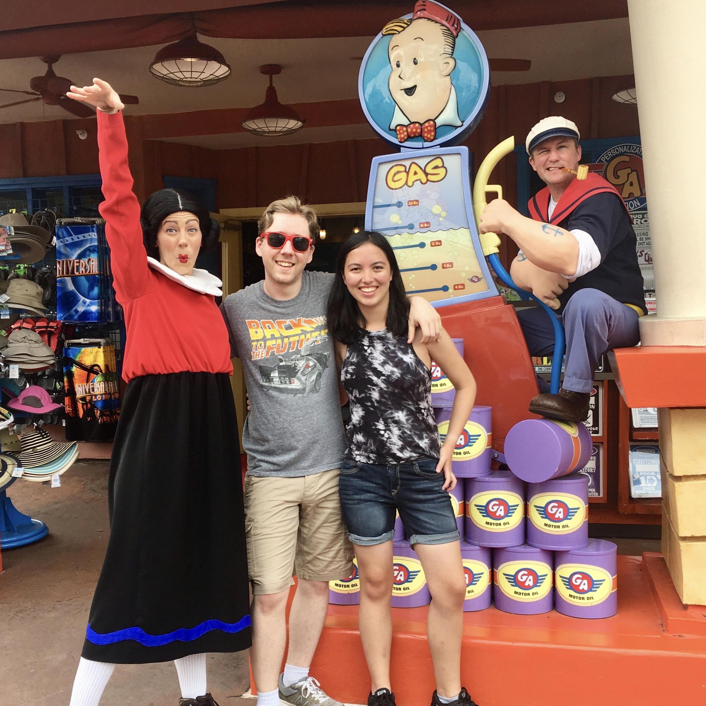With Popeye at Universal