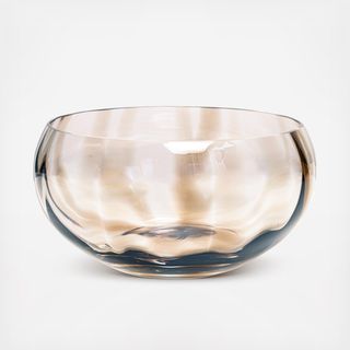 Bolla Glass Pleated Centerpiece Bowl