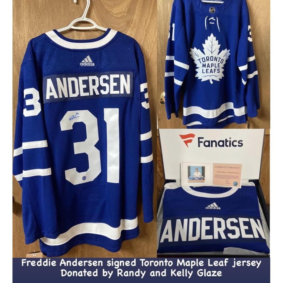 Raffle Prize - Freddie Andersen signed Leaf Jersey