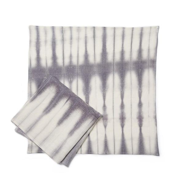 Shibori Napkins in Gray-Lilac