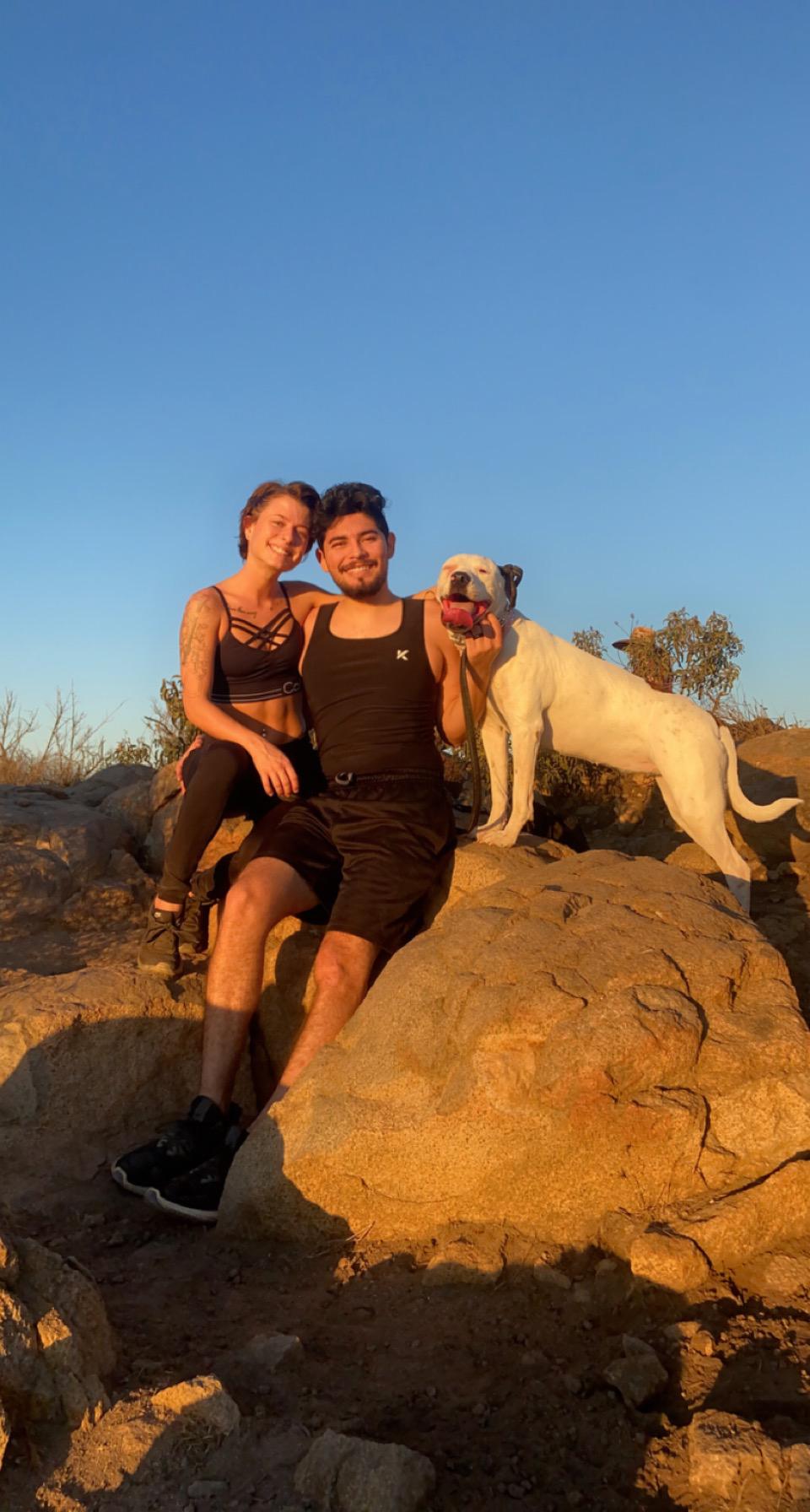 Hiking Cowles mountain with Lacey.
