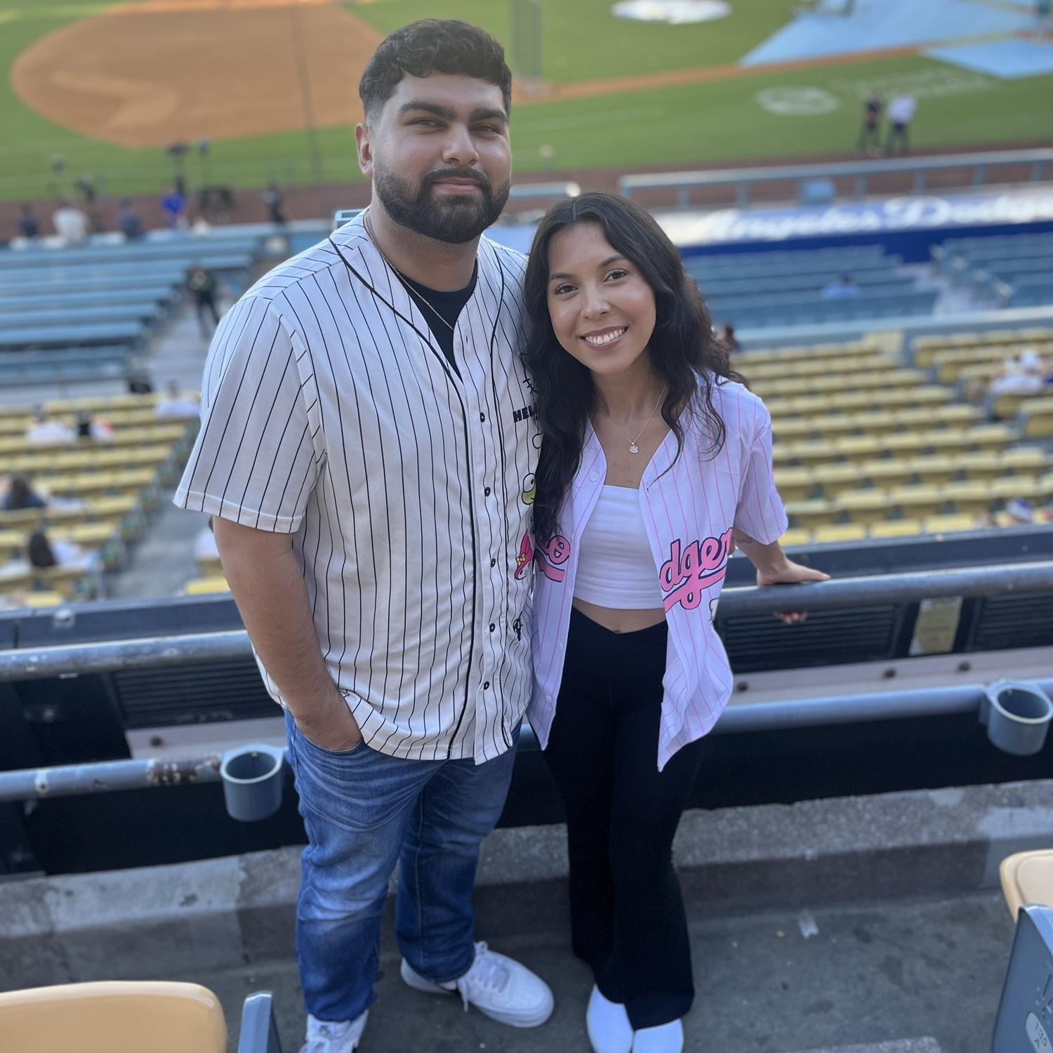 Our first dodger game together