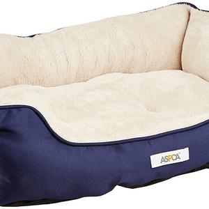 ASPCA Microtech Striped Dog Bed Cuddler, 28 by 20 by 8-Inch.
