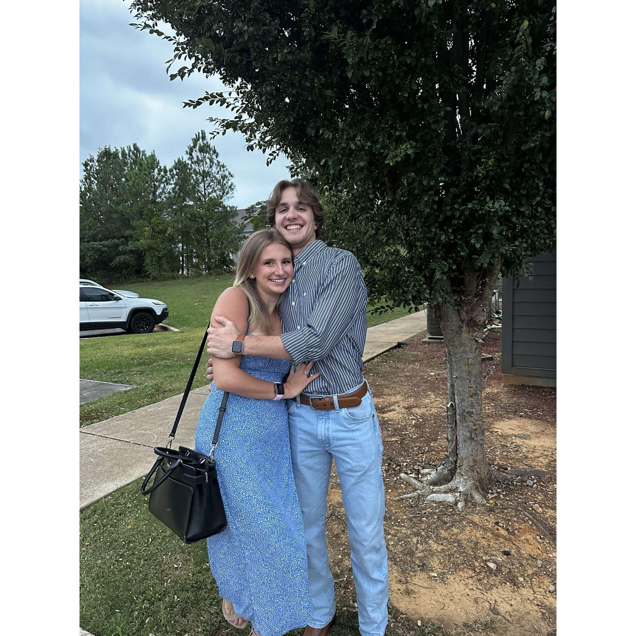 Our first date! We became official a few days later.