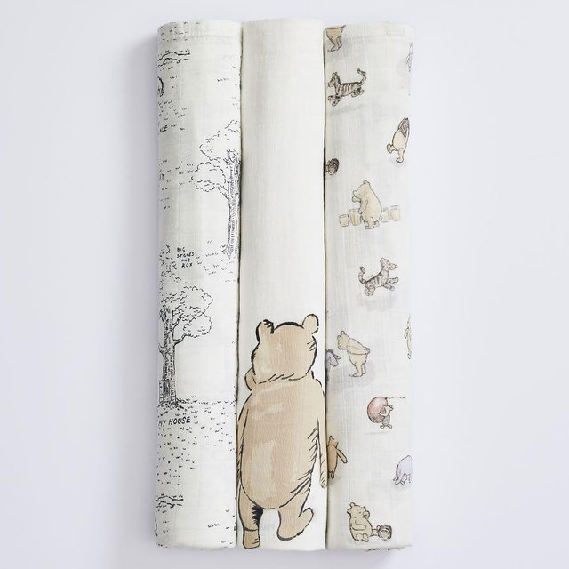 Disney Winnie the Pooh Organic Muslin Swaddle Set of 3