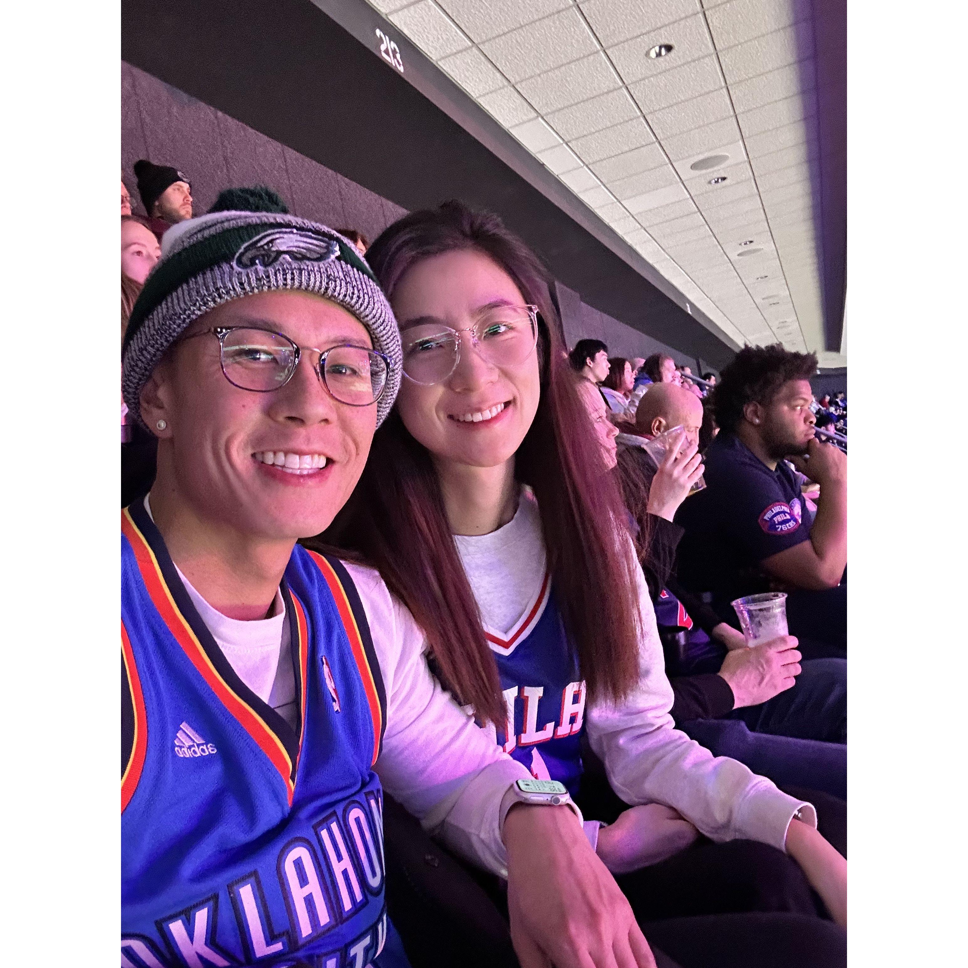 Our first NBA game - 76ers vs Pheonix Suns