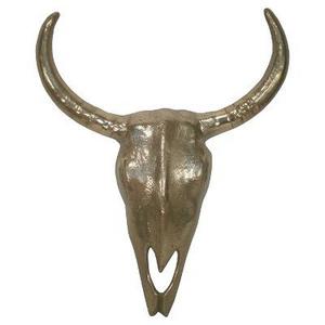 Cast Metal Steer Head Skull - Gold (16"x19") - Project 62™